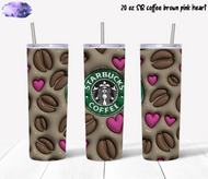 SB Coffee Pink Hearts Tumbler