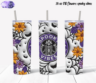 SB Spooky Vibes Flowers Tumbler