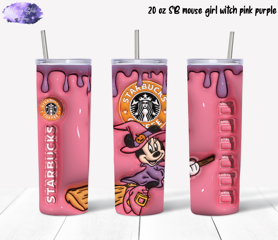 SB Girl Mouse Witch Pink Purple