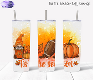 Tis the season orange tumbler