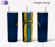 Chargers Grunge Tumbler