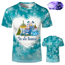 Load image into Gallery viewer, Light Blue Bleach Heart Snowflake T-Shirt *PRE-ORDER*
