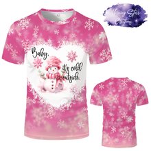 Load image into Gallery viewer, Pink Bleach Heart Snowflake T-Shirt *PRE-ORDER*
