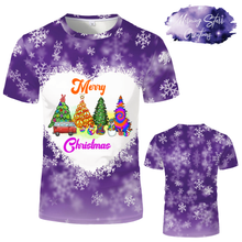 Load image into Gallery viewer, Purple Bleach Heart Snowflake T-Shirt *PRE-ORDER*
