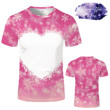 Load image into Gallery viewer, Pink Bleach Heart Snowflake T-Shirt *PRE-ORDER*
