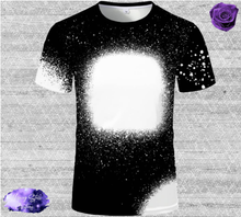 Load image into Gallery viewer, Adult Black 3 Spot Bleach Short Sleeve T-Shirt (Sublimation)
