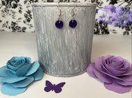 Purple circle earrings (small)